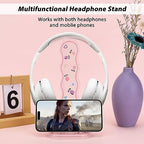 CamyCosy Headphone Holder for Desk, Gaming Headset & Earphone Stand with Tulip Flowers Pattern - color: rose flower