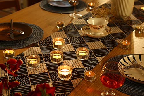 GOLDEAL Round Tealight Candle Holders,Set of 24 Clear Thick Glass Tea Light Candle Holder Decor,Candlestick for Wedding Decor,Party,Baby Shower Party,Bridal Shower Party,Table Centerpiece, Home Décor - color: Clear