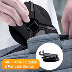 All-Metal Cell Phone Stand 360° Rotatable & Height Adjustable - 25KG Super Load-Bearing, Foldable Desk Stand for Phone, Compatible with iPhone 17/16/15/14, Kindle eBook, Silver - color: D-Quad-Fold - Silver