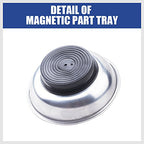 HORUSDY Magnetic Tray | 3-Piece | Round Magnetic Parts Tray | 3 Inch 4 Inch 6 Inch Magnetic Tray for Mechanic's | Stainless Steel - style: 3-Piece Magnetic Tray - Basic