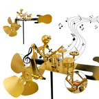 Handmade Metal Drummer Windmill, Rock Art Sculptures, Wind-Powered Kinetic Figurines, Wind Spinners for Garden Yard Lawn Patio Decor, Unique Drummer Statue Gift for Music Lovers - size: Large