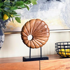 Teak Sculpture Home Décor for Shelf Sculpture with Base Decoration for Living Room, Bedroom, Office 13.8"X9.8"X3.5"