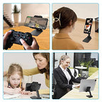 2 Pack Cell Phone Stand, Fully Adjustable Angle Height Phone Stand for Desktop, Foldable Phone Holder Compatible with All Phones 15 14 13 12 11 (Black and White) - color: D-Black & White