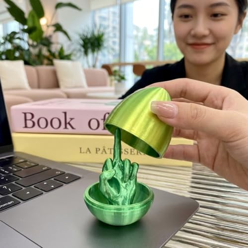 3D Printing Friendly Gesture Egg Tabletop Ornament, Suitable for bedrooms and Living Rooms - color: Green