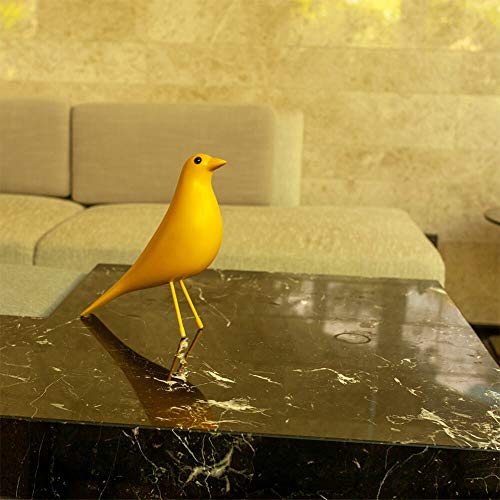 Mid Century Sculpture House Bird - Office Decor Desk Dove Ornament Arts Gift Replica (Yellow) - color: Yellow