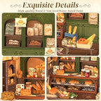 Cutefun Book Nook Kit - DIY Miniature Bread Shop Booknook Kits for Adults and Teens, 3D Wooden Puzzle Bookend Bookshelf with LED Light, Creative Crafts Gifts for Book Lovers (Mrs.Hunt Bakery) - style: Mrs.Hunt Bakery