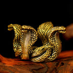 CHOVY 100% Solid Brass Four-Direction Snake Statue - Handcrafted Intertwined Serpent Sculpture, Vintage Mystical Collectible Art, Unique Gift for Mythology Lovers & Spiritual Seekers - style: Four Snakes