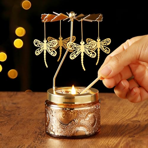 Mothers Day Gifts for Mom Wife Daughter Sister, Birthday Gifts for Women, Unique Dragonfly Gift for Friends Women, Rotatable Scented Candles Gift for Mothers Day Anniversary Christmas (Dragonfly) - size: Dragonfly