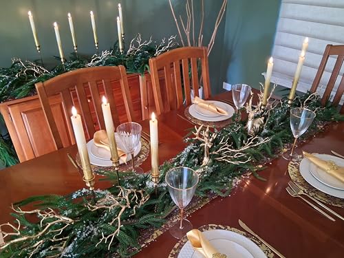 Elegant Metal Taper Candle Holders, Set of 3, Gold Finish, Different Heights. Modern Decorative Centerpiece for Table, Mantel, Wedding, Housewarming Gift, Holiday and Special Occasions