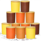 SUPMIND 12 Pack Glass Candle Jars-10oz Fall Empty Candle Jars with Bamboo Lids and Sticky Labels, Bulk Candle Jars for Making Candles Containers - Dishwasher Safe - color: Fall, size: 10oz