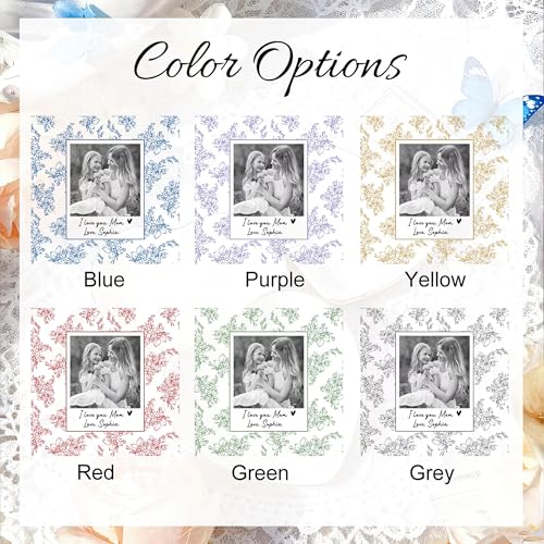 Custom Photo Jewelry Dish Heart Shaped Ceramic Ring Holder Toile de Jouy Decorative Trinket Tray Personalized Picture Keepsake Bowl Mother Day Present for Mommy Grandma Wife Daughter Her Birthday - color: Design 05