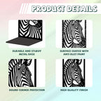 Peacoblue Metal Bookends for Shelves, Modern Decorative Heavy Duty Study Book Ends Stoppers for Office, Desk, Shelf, Room 5.3"x4.3"x7.9" Cast Iron Simple Tall Bookends 1 Pair (Zebra) - style: Zebra