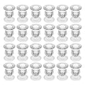 Glass Taper Candle Holder Set of 24 - Clear Crystal Candlestick Holders for Tapered Candles, Elegant Candle Stick Holder Set for Wedding Party Christmas Thanksgiving Festival (24, Transparent)