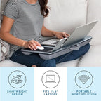 LAPGEAR Home Office Lap Desk with Device Ledge, Mouse Pad, and Phone Holder - Silver Carbon - Fits up to 15.6 Inch Laptops - Style No. 91585 - color: Silver Carbon, size: Home Office