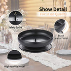 Pcs of 4 Spike Candle Holder Iron Candle Plate Pillar Candle Holder, Black, Decorative Iron Pillar Candle Plate, 3.6" Diameter Pedestal Candle Stand for LED & Wax Candles, Incense Cones, Spa, Weddings - size: 4 Pcs