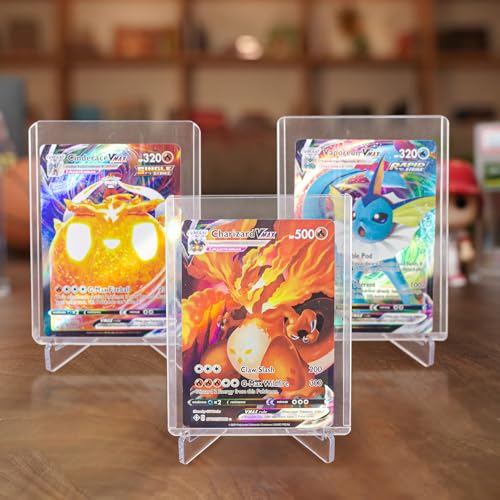 tutata PSA Graded Card Stands, Trading Card Display Stand Mini Easel Holder, Clear Card Stands for BGS, PSA, SGC Baseball Sports Card- 10 Pack