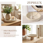 Decorative Tray & Elegant Coffee Table Tray,Beautiful Round Trays 11" Round Table Centerpiece Home Decor for Organizing Jewelry, Keys,Ideal Living Room Apartment Must Haves Essentials