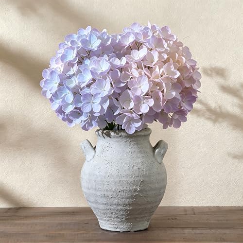 Ceramic Flower Vase, 7.36 Inch Rustic Farmhouse Vases Decorative Vintage Vase for Home Decor Table Living Room Kitchen Bedroom Shelf Mantel Wedding Centerpiece - color: Rustic-25011-1