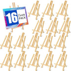 ESRICH 16 PCS 11.8" Wood Easels,Tabletop Easel for Painting,Painting Party, Displaying Canvases, Kids Student Table School Desktop, Portable Canvas Photo Picture Sign Holder - style: 11.8"-16P