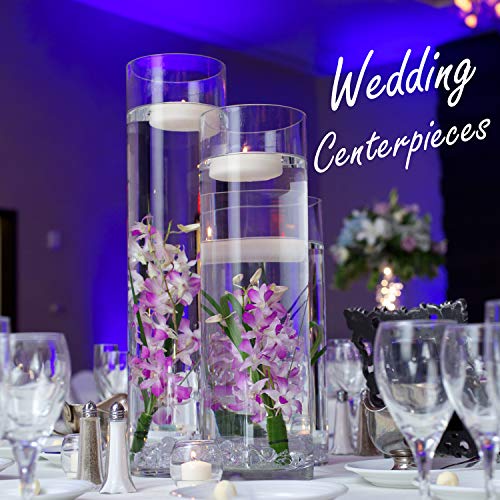 CYS Excel Clear Glass Cylinder Vase (H:20" D:4") | Multiple Size Choices Glass Flower Vase Centerpieces | Hurricane Floating Candle Holder Vase - size: H-20" D-4"