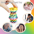 3PCS Impossible Cone,3D Printed Spiral Cone Fidget Toys,Impossible Pyramid Passthrough Sculpture,Stress Relieving Toys for Adults and Kids,Stocking Filler White Elephant Gifts(Rainbow) - color: Rainbow
