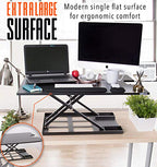 Stand Steady X-Elite Pro XL, Ergonomic Adjustable Height Standing Desk Converter, Extra Large Sit to Stand Laptop Desk Riser, Easily Fits 2 Computer Monitors, Raises Desk Height 7 to 16-inches (Black)
