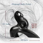 Tai Chi Motion Ceramic Sculpture - Handmade Jingdezhen Porcelain Statue, 7-Inch Abstract Yin Yang Zen Figurine for Home Office Desk Shelf Décor