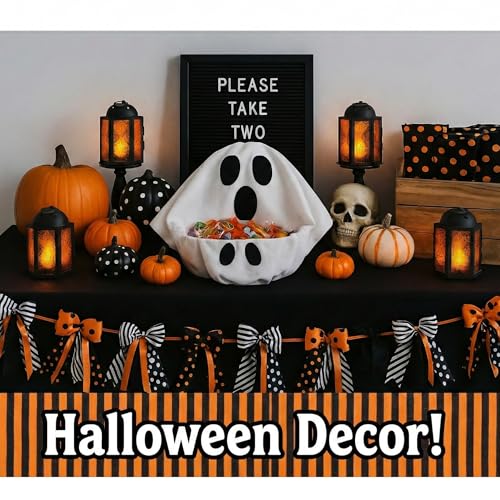 Mini Halloween Tea Light Candle Holder Centerpieces – 4.25" Small Decorative Moroccan Lantern for Table or Hanging, Metal with Glass Panels – Ramadan, Wedding, Home Decor, Amber Orange (Set of 4) - color: Amber Orange
