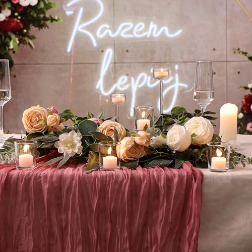 Letine 36-Pack Votive Candle Holders - Clear Glass Tea Light Holders - Glass Votive Candle Holder Bulk for Wedding Centerpieces/Home Table Decor/Propose/Christmas and Spring Party Decor - color: 36pcs