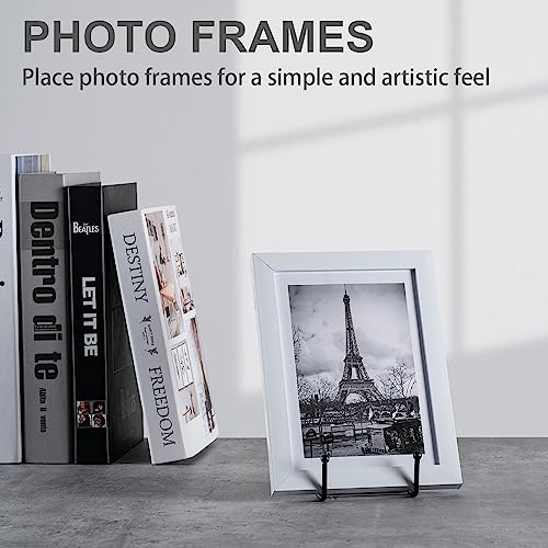 Hoewina 5 Pack 8 Inch Plate Stands for Display, Plate Holder Display Stands, Metal Frame holder stand for Book, Picture, Decorative Plate, Photo and Platter, Tabletop Art