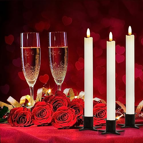 CVHOMEDECO. Primitive Iron Taper Candle Holders Vintage Black Candlestick Holders for Halloween Christmas Dining Room Home Decor. Set of 3, Star Base. - color: Star 3 Pcs