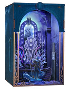 CCCDF Throne of Aqua DIY Book Nook Kit, Wooden Bookend with LED Light, 80 PCS Easy Miniature Dollhouse, Bookshelf Insert Decor with Bonus Ornament, Creative Craft Gift for Adults Teens - style: Throne of Aqua