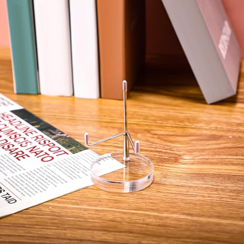 Suzile 4 Pcs Adjustable Metal Arm Display Stand Easel with Acrylic Base Rock Display Easel Holder Acrylic Crystal Clear Plate Stand for Geodes Mineral Agate(Silver,2 x 2 x 3.5 Inch) - color: Silver, size: 2 x 2 x 3.5 Inch