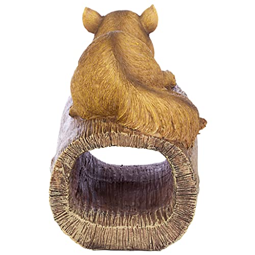 Jolly the Squirrel Gutter Guardian Downspout Statue - style: Jolly the Squirrel