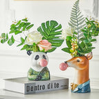 Blowing Bubble Art Vase, Animal Face Vase, Modern Home Decor Vase (No Plants) - Rabbit - color: Rabbit