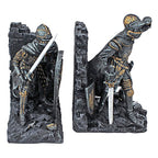 Design Toscano Arthurian Knight Bookends,Grey Stone,8 Inch, Set of Two - style: Arthurian Knight