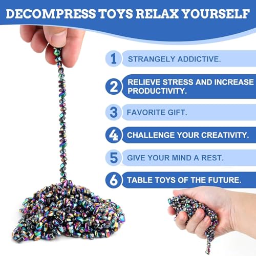 1100pcs Putty, Fidget Toys, Fidget Toys Adults ，Sensory Toys，Adults Gifts,Desk Fidgets Toys for Office Stress/Anxiety Relief (1100 PCS(Colour)) - size: 1100 PCS (Colour)