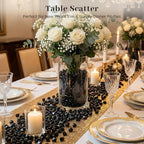 DomeStar 550PCS Small Black Vase Fillers, Acrylic Fake Ice Rocks Gems Crystals Diamonds Table Centerpiece Aquarium Tank Table Scatter DIY Crafts (0.4 * 0.6) - color: Black