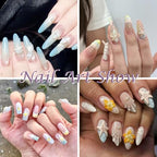 Laza 4pcs Ocean Silicone Nail Art Molds, 3D Mermaid, Starfish, Seashell, Jellyfish Nail Charms Molds Clear Modeling Templates Silicone Beach Nails Pattern Nail Tools with Sculpture Pen for Nail Design - color: Ocean world