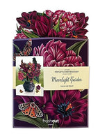 Freshcut Paper Pop Up Cards, Moonlight Garden, 12 Inch Life Sized Forever Flower Bouquet 3D Popup Greeting Card, Birthday Cards, Thank You Card, Blank Notecard & Envelope - color: Moonlight Garden, size: Classic