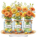 5D Tabletop Diamond Art Kit for Adults, DIY Diamond Art Painting Kit Stand Up Special Shaped Crystal Desktop Ornament, Box Package - Flowers in Bottle - color: Flowers in Bottle