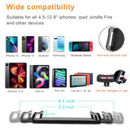 Tablet Floor Stand with Double Weight Base,Overhead Bed Phone Stand Height Adjustable/ Arm Stretchable Tablet Holder, Compatible with 4.5''-13'' iPhone, iPad, Galaxy Tab, Kindle, or Other Phones