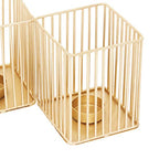 Deco 79 Candle Holder, S/3 4", 11", 16" W, Gold - size: S/3 4", 11", 16"W