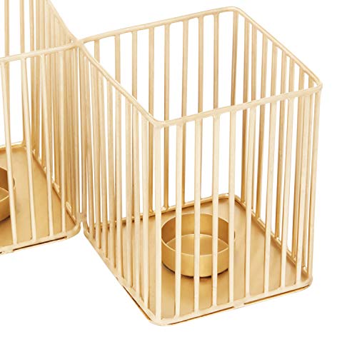 Deco 79 Candle Holder, S/3 4", 11", 16" W, Gold - size: S/3 4", 11", 16"W
