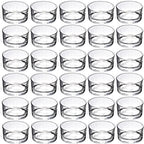 GOLDEAL 30 PCS Small Clear Glass Tealight Candle Holders,Tealight Holders Bulk Use for Weddings Parties Dinner,for 1.5" Tealight. as Well as Candle Mould… - color: Clear
