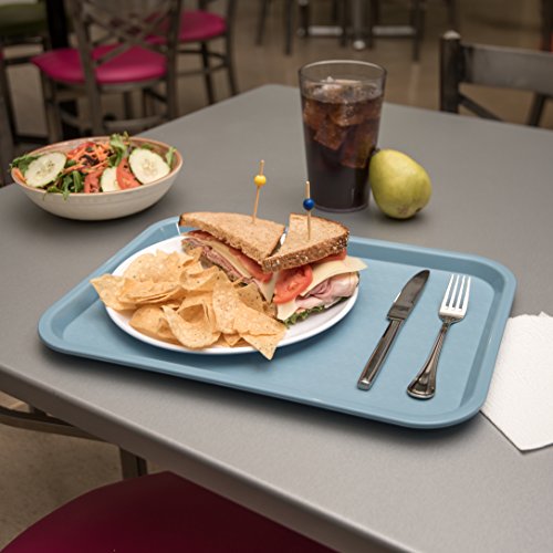 Carlisle FoodService Products Cafe Plastic Fast Food Tray, 12" x 16", Slate - color: Slate