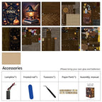 Book Nook Kit - DIY Miniature Dolls House Kit with Furniture and LED Light, 3D Puzzle Wooden Art Bookends, Model Kits for Adults and Teens (Magic Night)