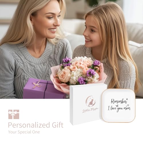 Birthday Gifts for Mom – Jewelry Tray with Heartfelt Message, Thoughtful Thanksgiving Gifts for Mom, Moms Birthday Gift Ideas, Trinket Jewelry Dish for Rings and Jewelry - style: Mom