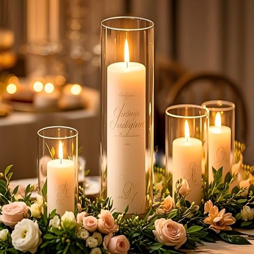 TBWIND 12Pcs Glass Cylinder Vases 12 Inch Tall Clear Flower Vases for Centerpieces Wedding Decoration, Hurricane Floating Candle Holder for Party Table Home Decor - size: 12 Pack 12 Inch