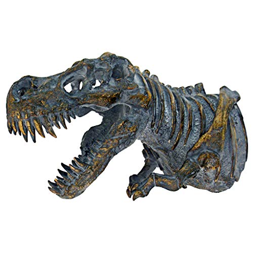 Design Toscano Bones of The Dinosaur T-Rex Skeleton Wall Sculpture, 16.5 Inches, Full Color - style: T-Rex Skeleton